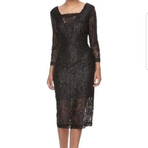 Candie's Junior Lace column dress black sz XS